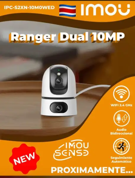 Cámara de Seguridad Imou Ranger Dual 10MP - Videovigilancia Inteligente con Seguimiento Automático y Audio Bidireccional
